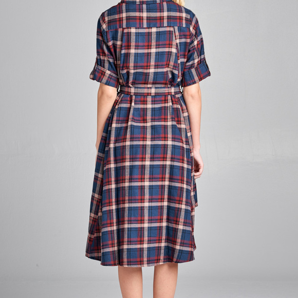 Plaid Print hi-lo Dress PRICE IS FIRM - Picture 4 of 4